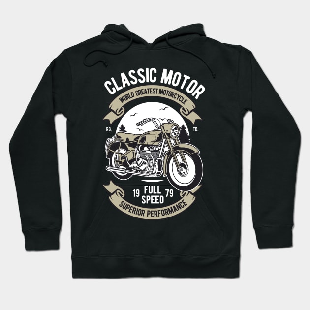 Classic Motor Hoodie by AtuyaStudio
